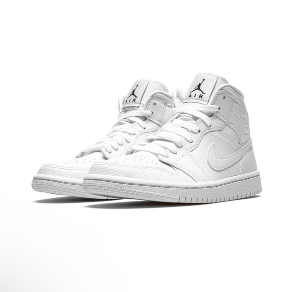 “White Snakeskin” Air Jordan 1 Mid 🐍 - Picture 2 of 5